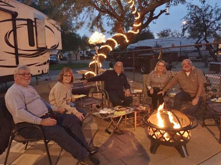 at the campfire